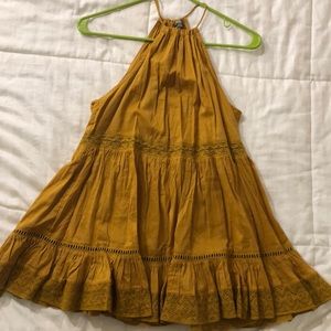 Mustard sleeveless top